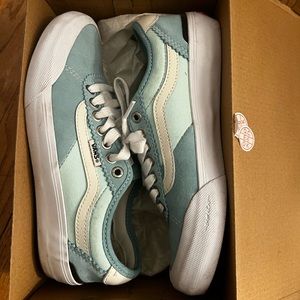 Teal vans like new